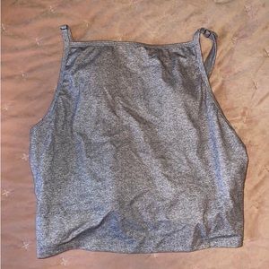 Kortni Jeane squared up top- light heather grey- Women XL